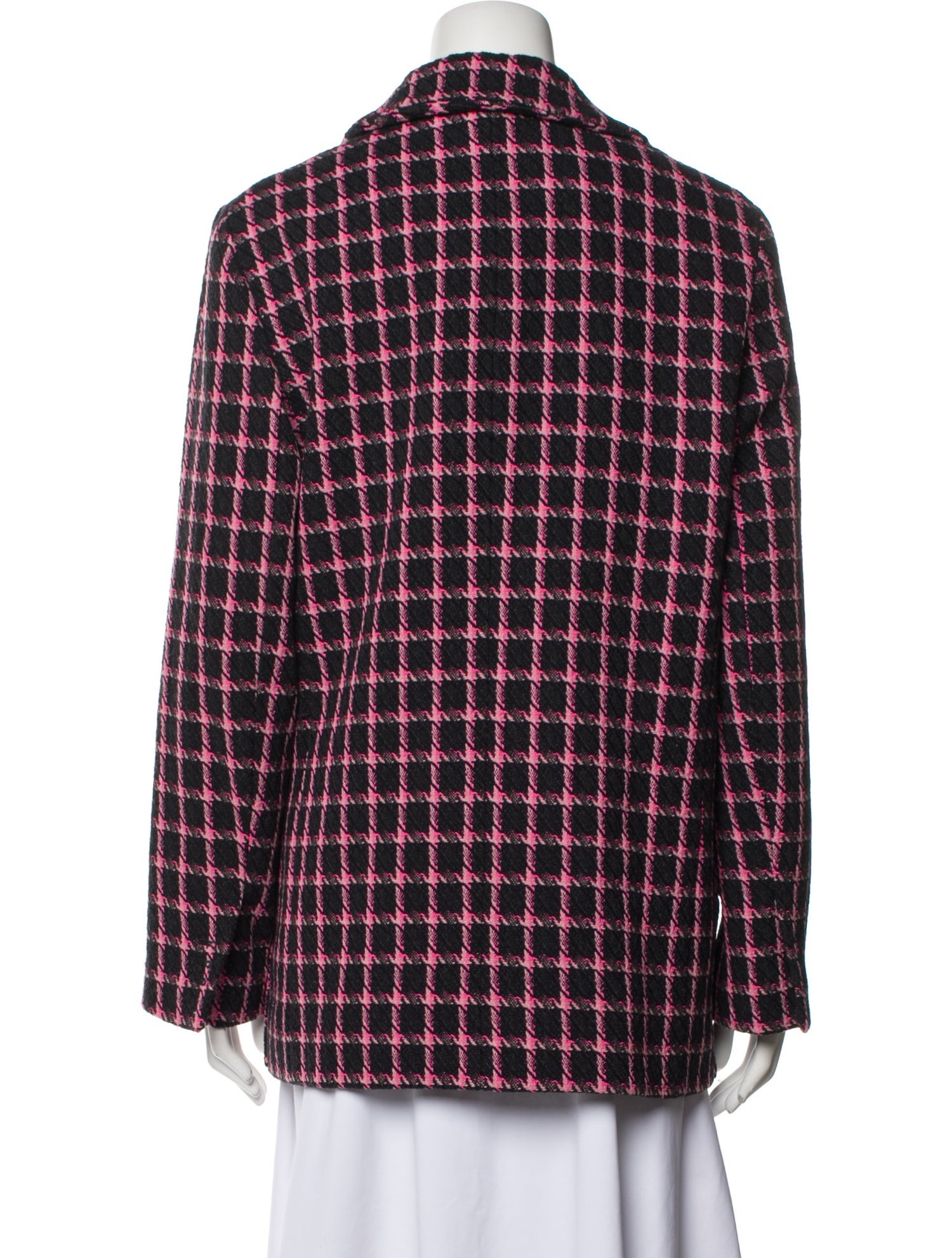 Maje Plaid Print Blazer